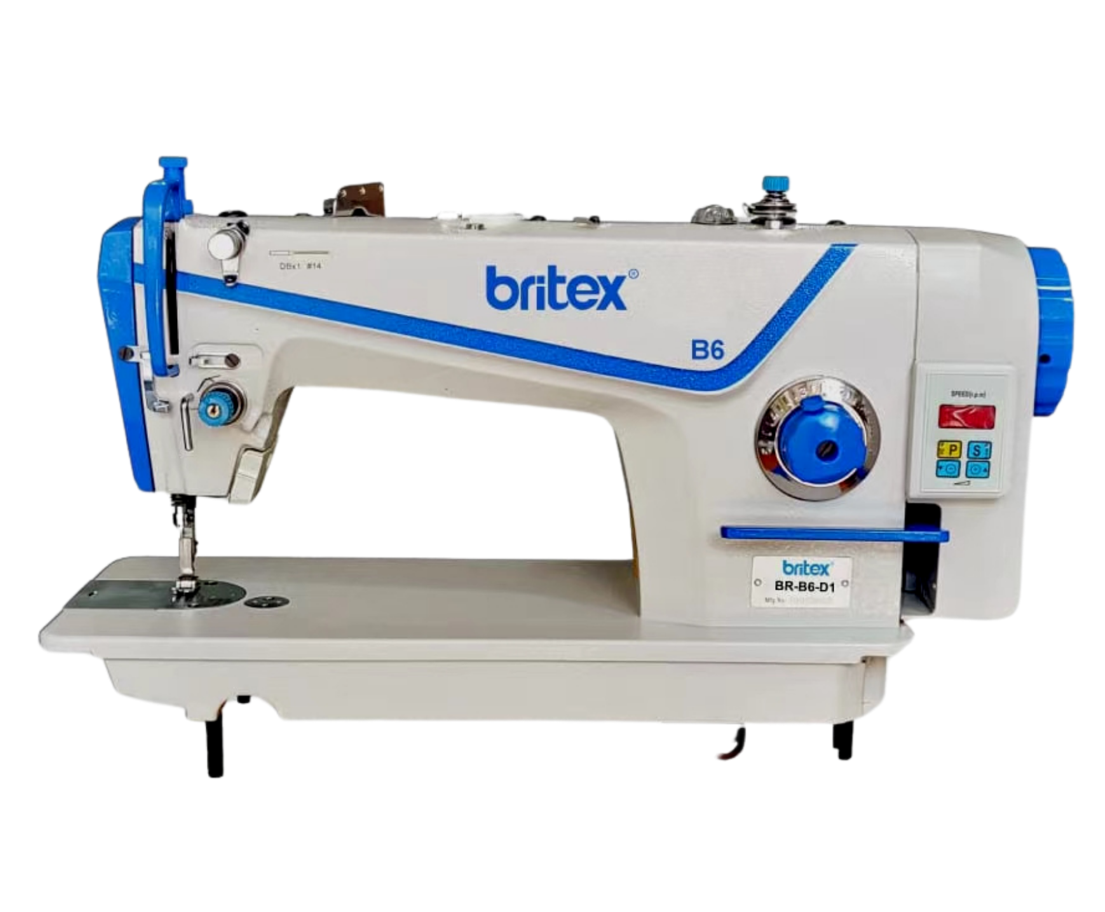 Single Needle Direct Drive Lock Stitch Sewing Machine, New type machine - Britex Brand, Model: BR-B6-D1.