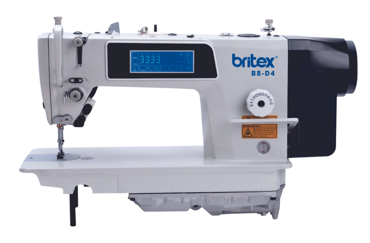 Automatic Direct drive lock stitch sewing machine with trimmer short thread 3mm, Oil Pan Design - Brand Britex, Model: BR-B8-D4