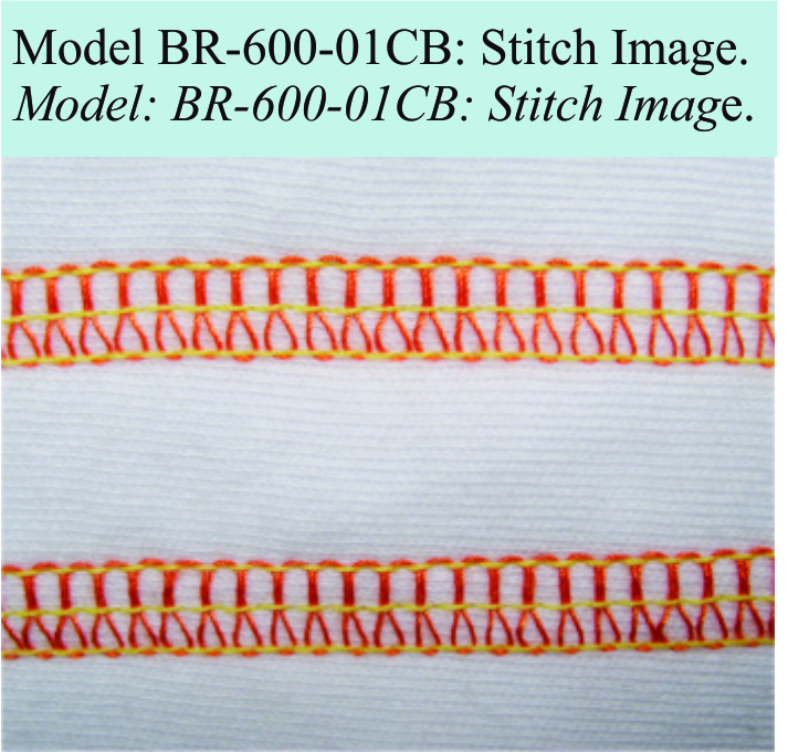 Industrial High Speed Cylinder-bed interlock sewing machine - Brand: Britex, Model: BR-600-01CB.
