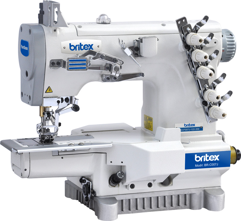 Industrial High Speed Cylinder bed interlock sewing machine - Brand: Britex, Model: BR-C007J.