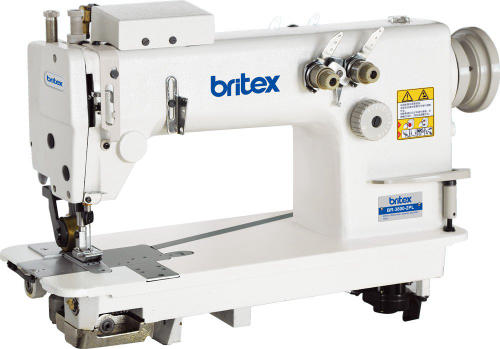 High Speed Two needle Chain Stitch Sewing Machine With PULLER - Brand: Britex, Model: BR-3800-2PL / BR-3800D-2PL.
