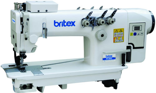 High Speed Two needle Chain Stitch Sewing Machine - Brand: Britex, Model: BR-3800-3PL / BR-3800D-3PL.