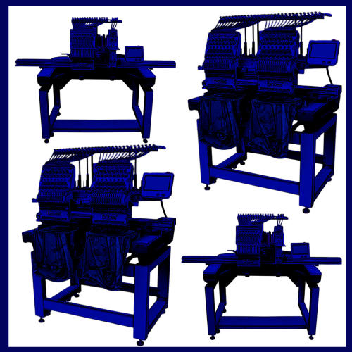 Industrial embroidery machines